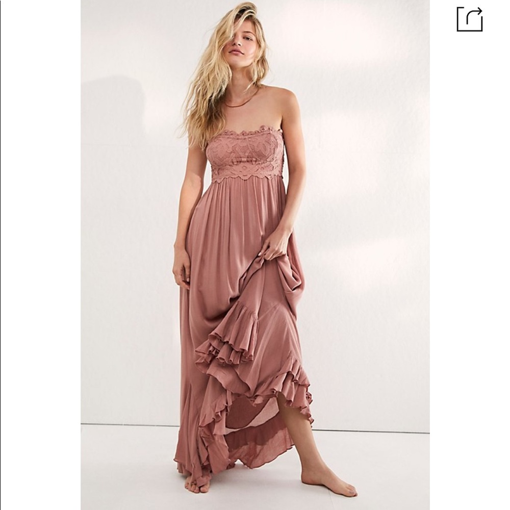 Free People Adella Corset Maxi Dress in Ballet